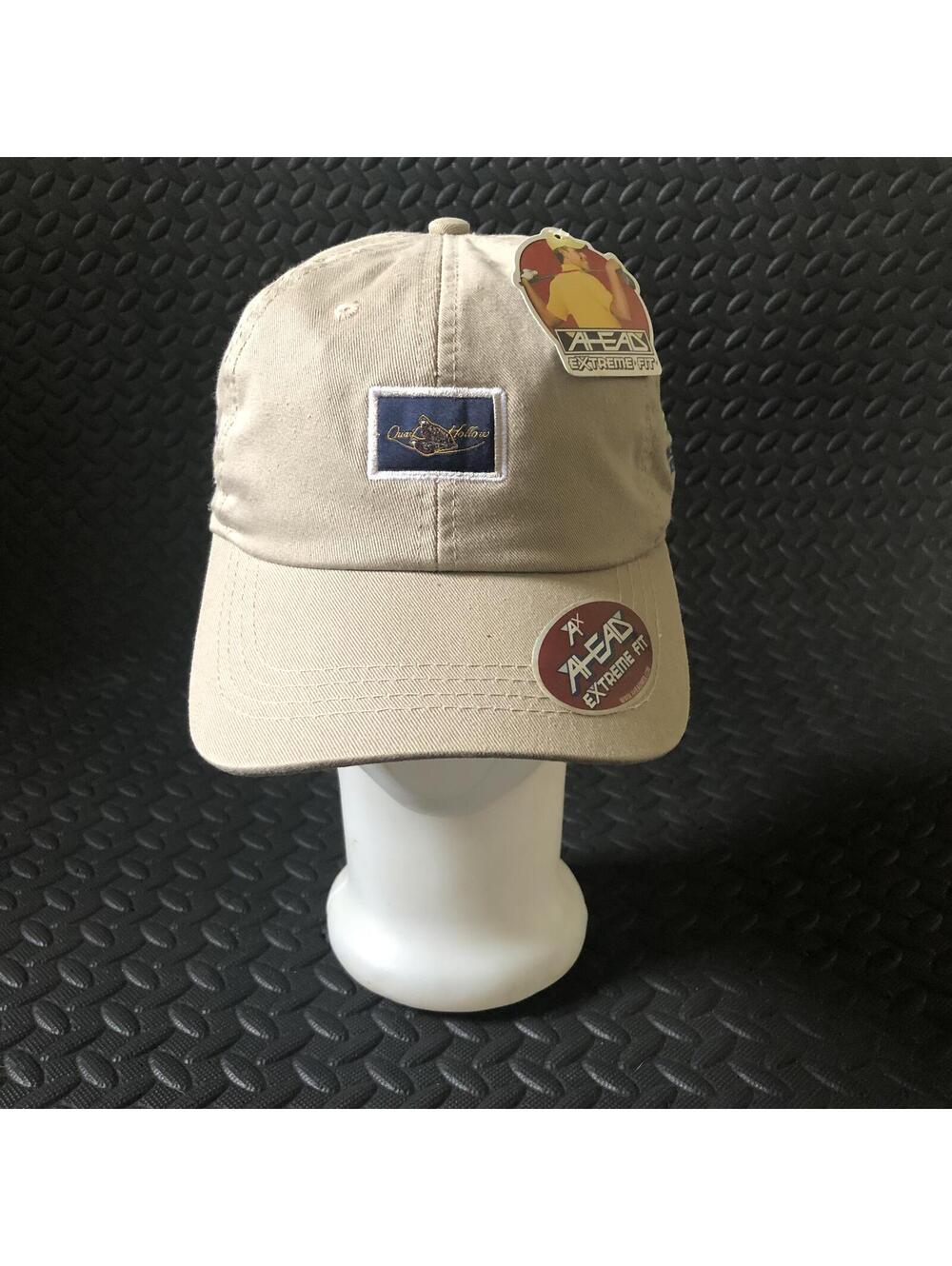 Ahead Extreme Fit Embroidered Khaki Baseball Cap with Quail Hollow Golf Patch